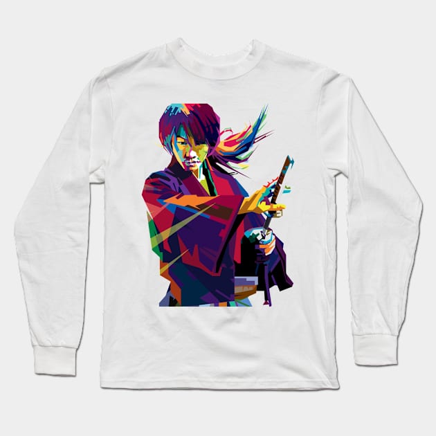 samurai X pop art Long Sleeve T-Shirt by Mulyadi Walet